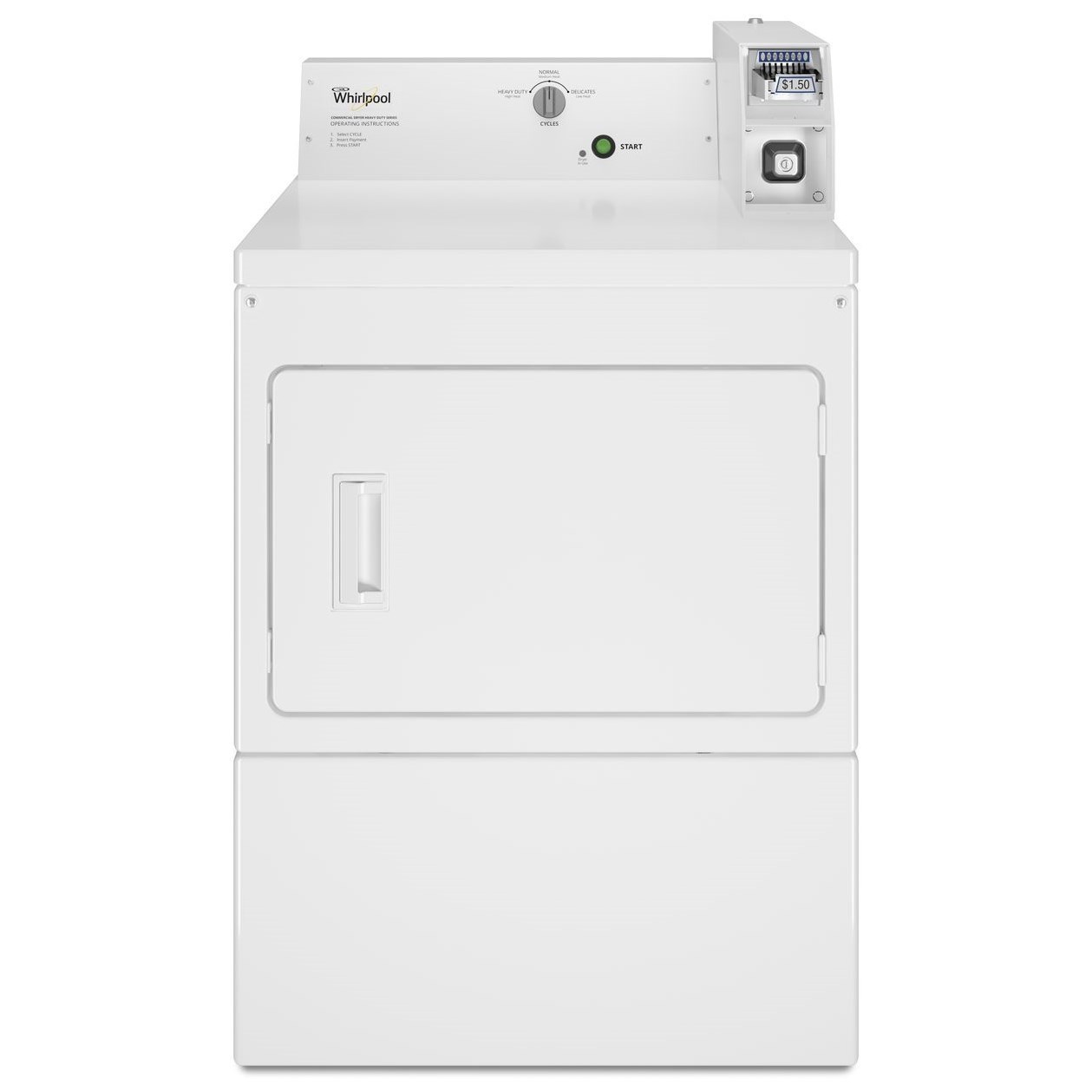 Whirlpool CEM2745FQ Commercial Electric SuperCapacity Dryer with Coin